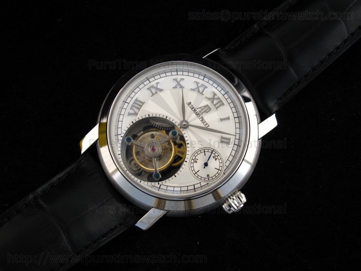 Jules Audemars Tourbillon GMT SS White Dial - Image 2