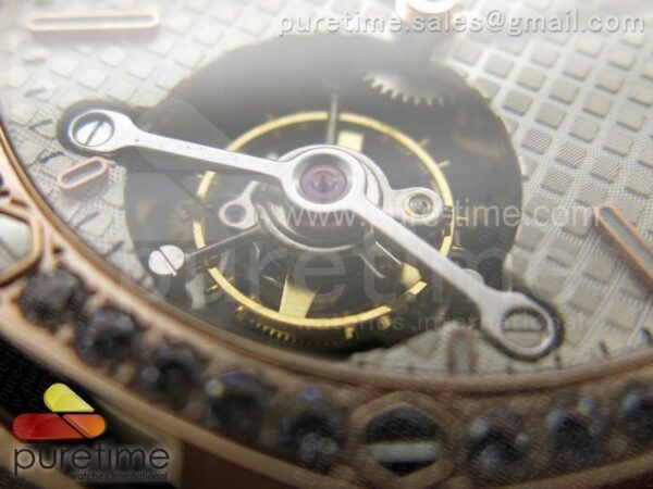 Royal Oak 41mm Tourbillon RG Silver Dial Diamonds - Image 4