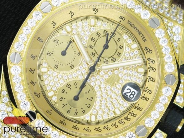 Royal Oak Offshore YG Full Paved Diamonds