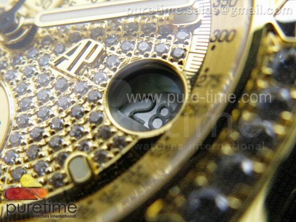 Royal Oak Offshore YG Full Paved Diamonds - Image 4