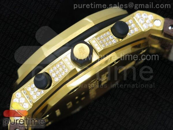 Royal Oak Offshore YG Full Paved Diamonds - Image 8