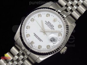 DateJust Men SS White Dial Diamond