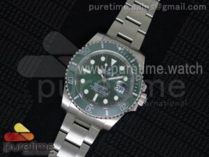 Submariner Hulk 116610 LV Green Ceramic Clean 904L 1:1 Best Edition on SS Bracelet A2836