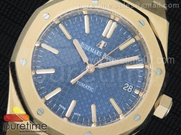 Royal Oak 37mm 15450 RG JF 1:1 Best Edition Blue Dial