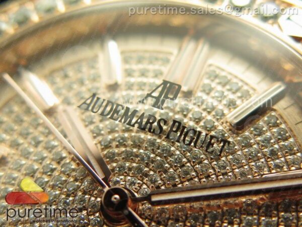 Royal Oak 37mm 15452 RG Full Paved Diamonds - Image 3