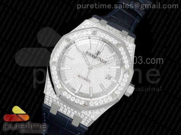 Royal Oak 41mm 15402 SS Full Paved Diamonds - Image 2