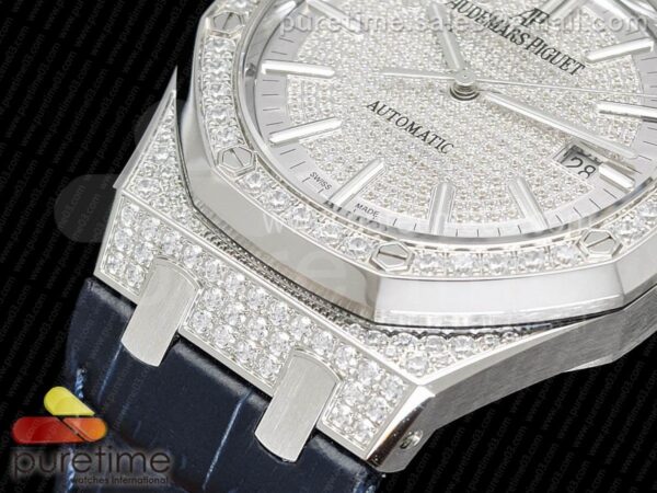 Royal Oak 41mm 15402 SS Full Paved Diamonds - Image 7