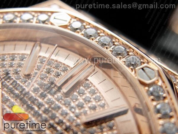 Royal Oak 41mm 15402 RG Full Paved Diamonds - Image 3