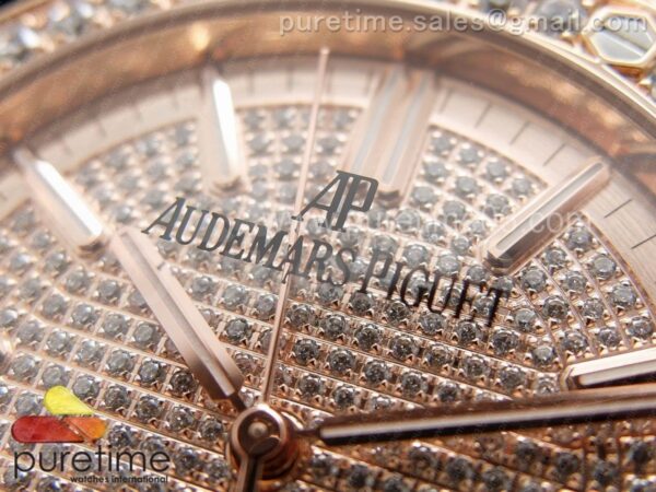 Royal Oak 41mm 15402 RG Full Paved Diamonds - Image 4
