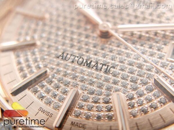 Royal Oak 41mm 15402 RG Full Paved Diamonds - Image 5