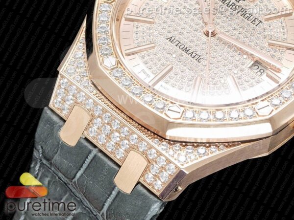 Royal Oak 41mm 15402 RG Full Paved Diamonds - Image 21