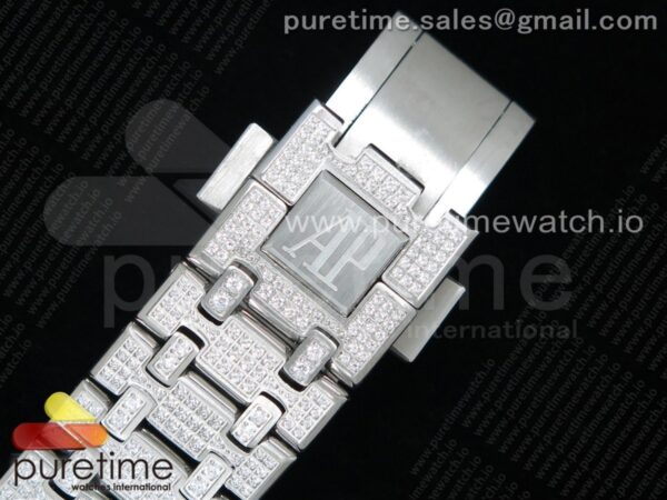 Royal Oak 37mm 15402 SS Full Paved Diamonds - Image 13