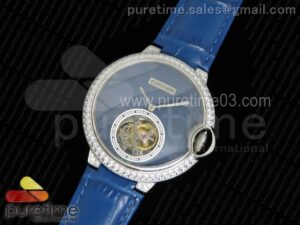 Balon Bleu De Cartier Tourbillon SS Full Paved Diamonds