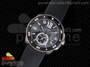 Calibre De Cartier Diver SS Black JJF