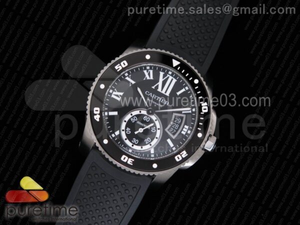 Calibre De Cartier Diver SS Black JJF