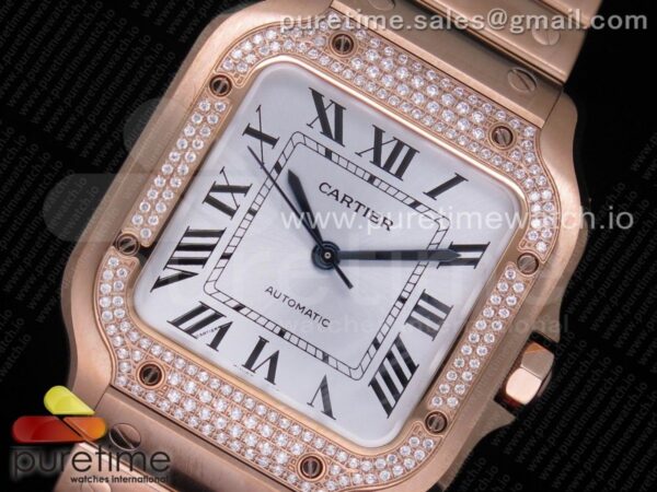 Santos de Cartier 35mm RG Diamonds Bezel BVF - Image 2