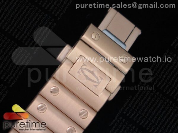 Santos de Cartier 35mm RG Diamonds Bezel BVF - Image 13