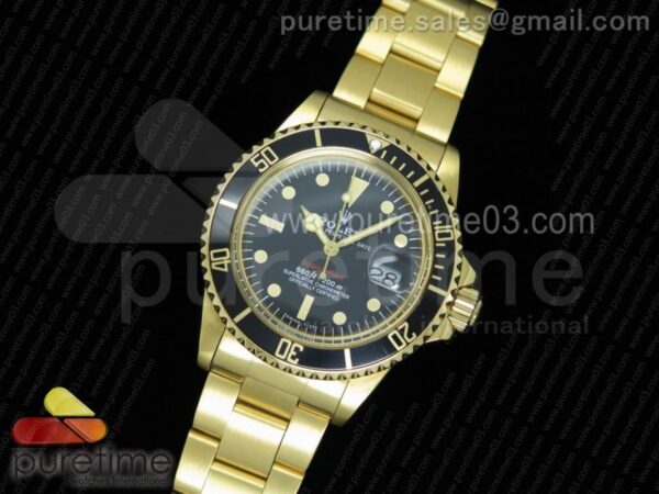 Vintage Submariner YG SS Black Dial Red - Image 2