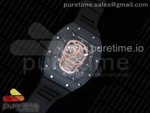 RM052 PVD Sandblasted Skull Dial