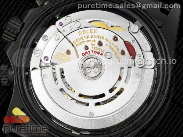Daytona All Black PVD TWF Best Edition Rainbow Diamonds Bezel Black Dial on PVD Bracelet SA4130 - Image 11