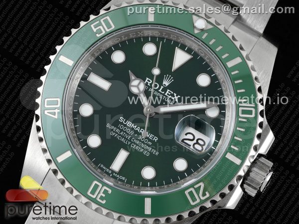 Submariner 116610 LV Green Ceramic NTF 904L 1:1 Best Edition on SS Bracelet VR3135 - Image 5