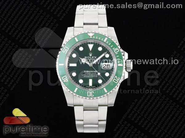 Submariner 116610 LV Green Ceramic NTF 904L 1:1 Best Edition on SS Bracelet VR3135 - Image 2