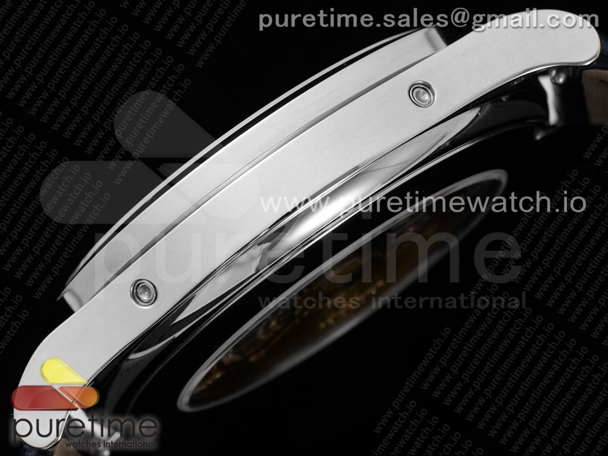 Annual Calendar Moonphase 5396 SS ZF 1:1 Best Edition White/Blue Dial on Blue Leather Strap A324 - Image 7