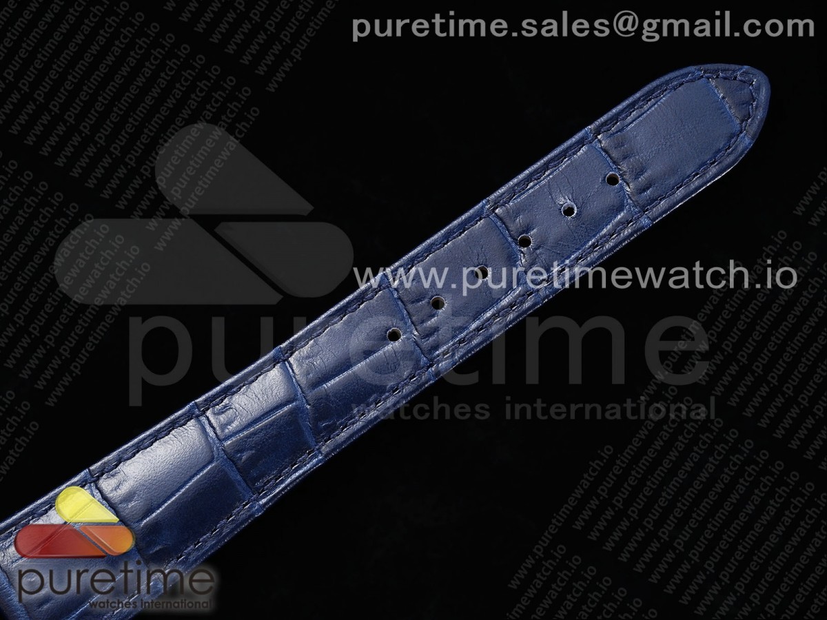 Annual Calendar Moonphase 5396 SS ZF 1:1 Best Edition White/Blue Dial on Blue Leather Strap A324 - Image 14