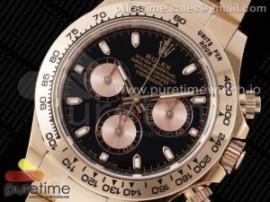 Daytona 116505 BTF 1:1 Best Edition Black/RG Dial on RG Bracelet SA4130
