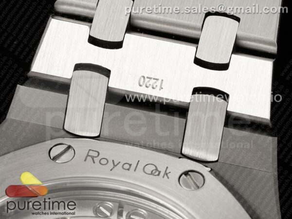 Royal Oak 37mm 15450 SS APSF 1:1 Best Edition Blue Textured Dial on SS Bracelet SA3120 Super Clone - Image 17