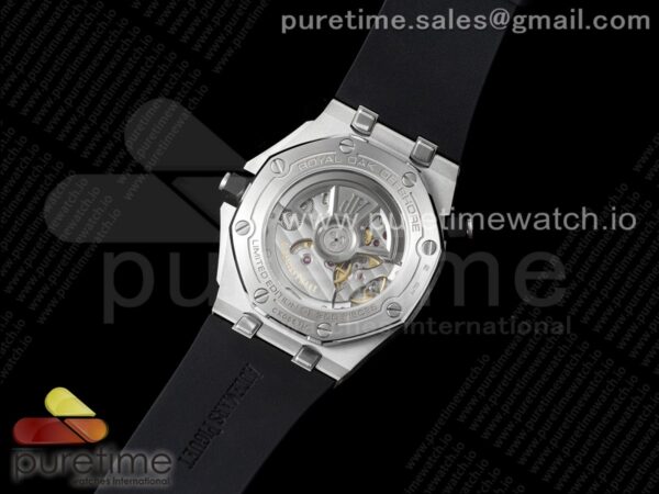 Royal Oak Offshore Diver 15720 SS APSF 1:1 Best Edition Black Dial Ceramic Bezel on Black Rubber Strap A4308 Super Clone - Image 4