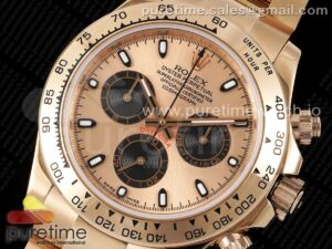 Daytona 116505 RG OMF Best Edition RG/Black Dial on RG Bracelet A7750 (Slim Movement)