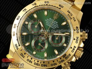 Daytona 116508 APSF 1:1 Best Edition Green Dial on YG Bracelet SH4130