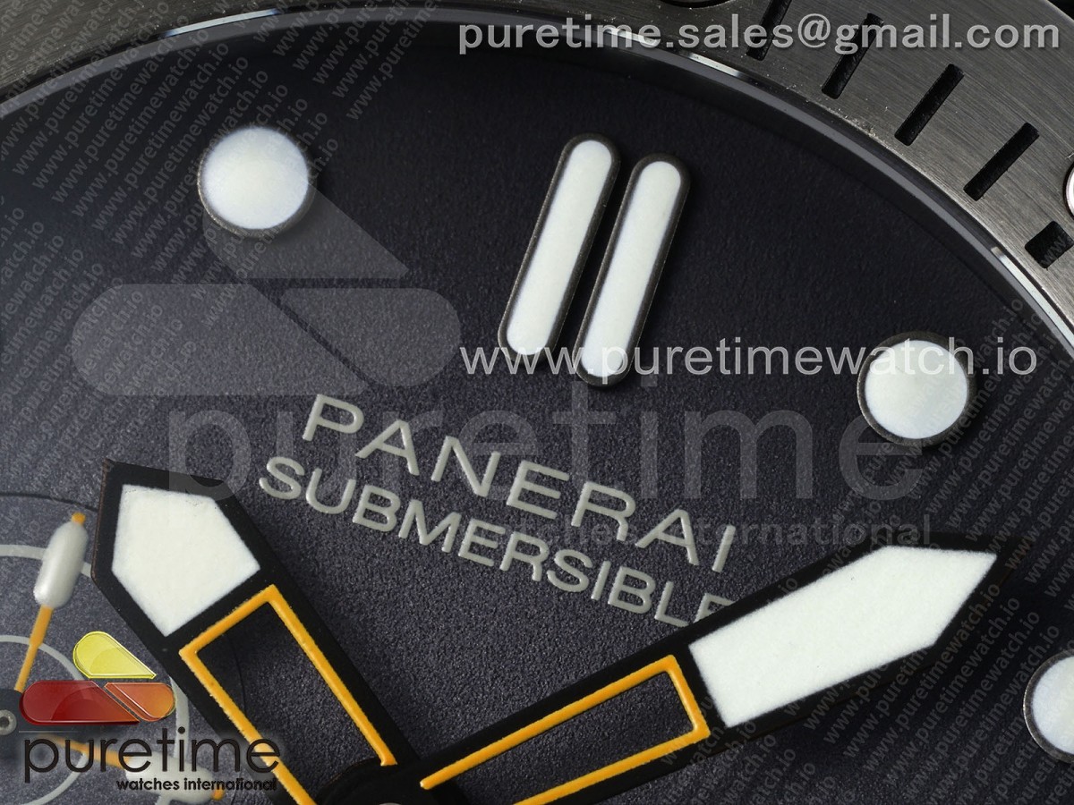 PAM1323 Y 44mm Submersible VSF 1:1 Best Edition Gray Dial on Rubber Strap P.9011 Clone - Image 4