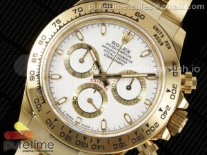Daytona 116508 QF 1:1 Best Edition White Dial on YG Bracelet SH4130 V3 (Gain Weight)
