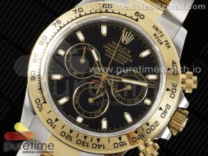 Daytona 116503 QF 1:1 Best Edition Black Dial on SS/YG Bracelet SH4130 V3 (Gain Weight)
