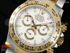 Daytona 116503 QF 1:1 Best Edition White Dial on SS/YG Bracelet SH4130 V3 (Gain Weight)