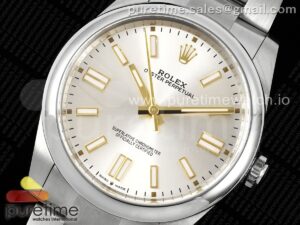 Oyster Perpetual 124300 41mm Clean 1:1 Best Edition 904L Steel Silver Dial VR3230