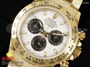 Daytona 116508 QF 1:1 Best Edition White/Black Dial on YG Bracelet SH4130 V3 (Gain Weight)