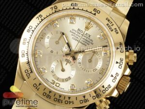 Daytona 116508 QF 1:1 Best Edition YG Diamonds Dial on YG Bracelet SH4130 V3 (Gain Weight)