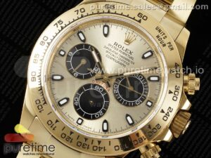 Daytona 116508 QF 1:1 Best Edition YG/Black Dial on YG Bracelet SH4130 V3 (Gain Weight)