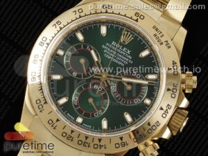 Daytona 116508 QF 1:1 Best Edition Green Dial on YG Bracelet SH4130 V3 (Gain Weight)