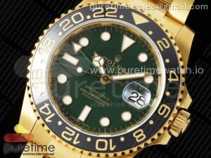GMT Master II 116718 LN KF 1:1 Best Edition YG Wrapped Green Dial on YG Bracelet VR3186 CHS