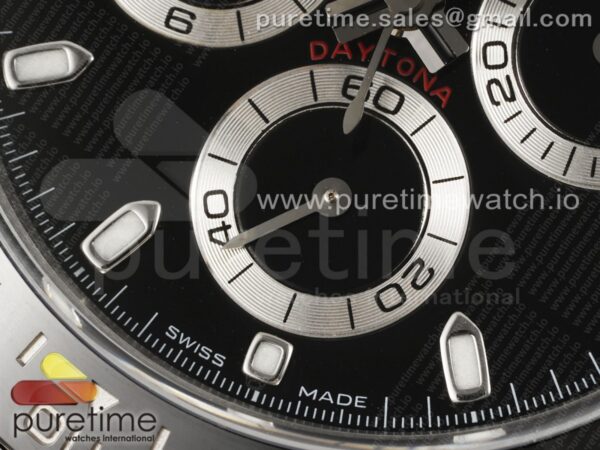 Daytona 116500 KING 1:1 Best Edition Black Dial on SS Bracelet SH4130 - Image 6