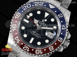 GMT Master II 126710 BLRO 904L SS Noob Best Edition Black Dial on Oyster Bracelet A3285