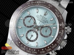 Daytona 116506 QF 1:1 Best Edition Ice Blue Dial Lume Markers on SS Bracelet SH4130 V3 (Gain Weight)