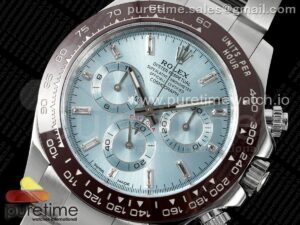 Daytona 116506 Clean 1:1 Best Edition Ice Blue Dial Crystal Markers on SS Bracelet SA4130 V2