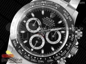 Daytona 116500 ZF 1:1 Best Edition 904L SS Case and Bracelet Black Dial SH4130