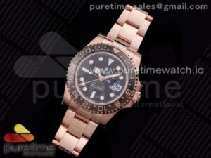 GMT-Master II Rootbeer 126715 CHNR Black/Brown Ceramic Clean Factory Best Edition Wrapped RG Gold Case and Bracelet A2836