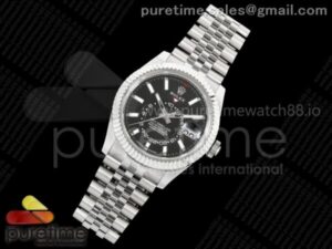 Skydweller SS ZF 1:1 Best Edition Black Dial on SS Jubilee Bracelet A9002 V2
